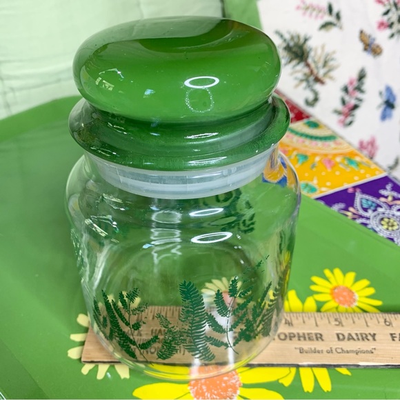 70s Botanical Glass Canister - Picture 5 of 6